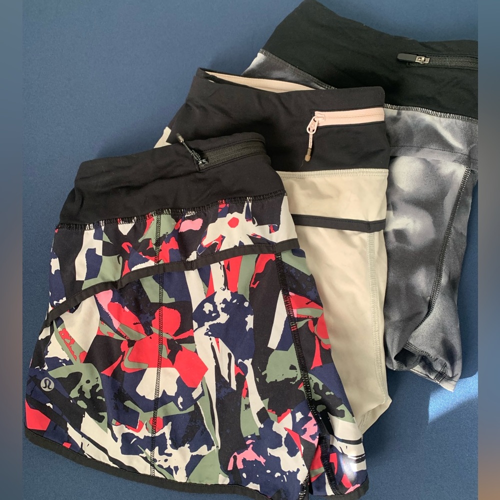 Lot of Lululemon speed shorts- 3 pair